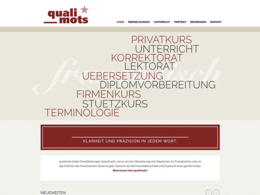 Qualimots Übersetzungen – Website